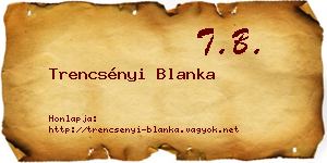 Trencsényi Blanka névjegykártya